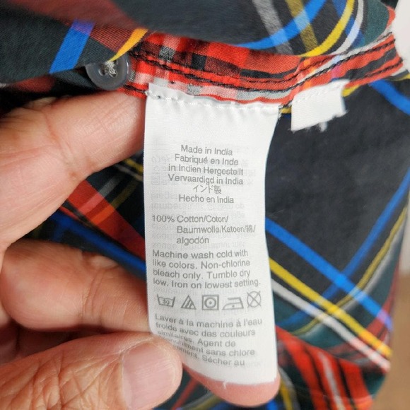 J. Crew Classic Fit Button Up Shirt Mixed Stewart Tartan Plaid Women's Size 6 - Picture 12 of 15